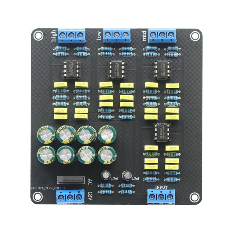 GODIYMODULES فلتر إلكتروني متقاطع 2.0 ستيريو ثنائي القناة AC 12V NE5532 عالي/متوسط/منخفض 3-طرق 328hz-3288hz - Image 3
